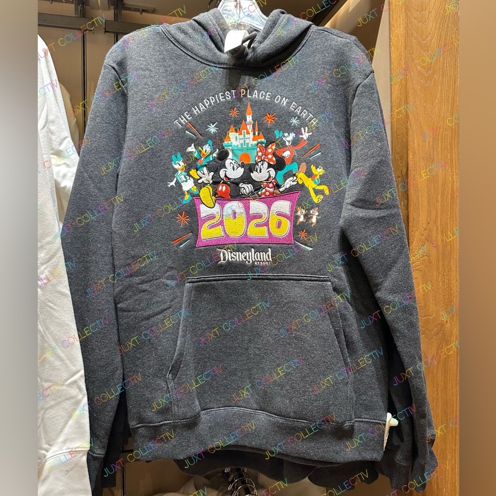 Disneyland 2026 Happiest Place on Earth Mickey & Friends Castle Pullover Hoodie